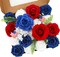 Patriotic 4th of July Flowers with American Flags for Independence Day